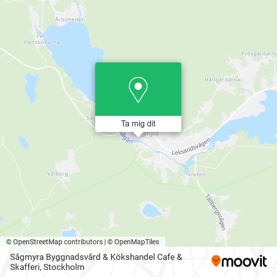 Sågmyra Byggnadsvård & Kökshandel Cafe & Skafferi karta