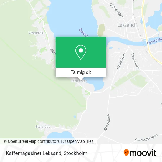 Kaffemagasinet Leksand karta