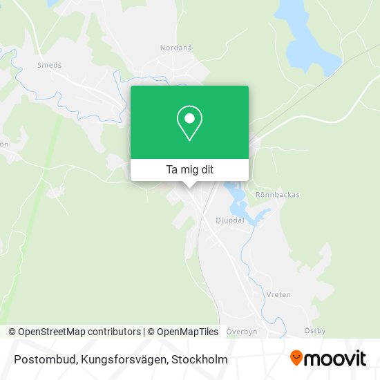 Postombud, Kungsforsvägen karta