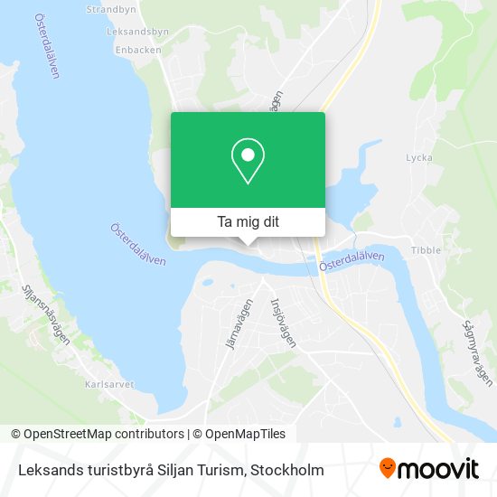 Leksands turistbyrå Siljan Turism karta