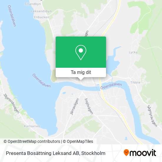 Presenta Bosättning Leksand AB karta