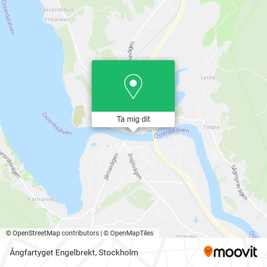 Ångfartyget Engelbrekt karta