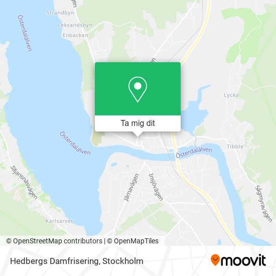 Hedbergs Damfrisering karta