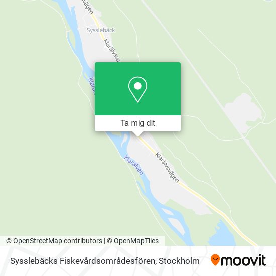 Sysslebäcks Fiskevårdsområdesfören karta