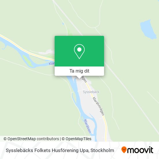 Sysslebäcks Folkets Husförening Upa karta
