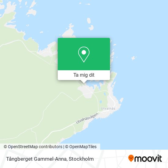Tångberget Gammel-Anna karta