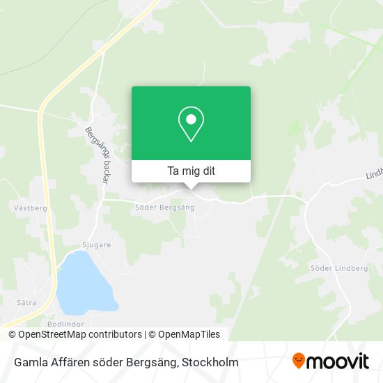 Gamla Affären söder Bergsäng karta