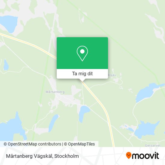 Mårtanberg Vägskäl karta