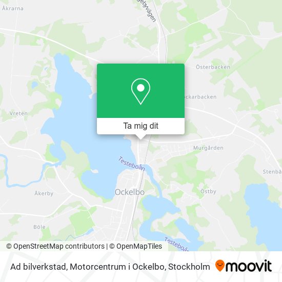 Ad bilverkstad, Motorcentrum i Ockelbo karta