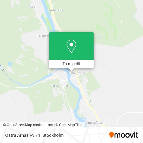 Östra Ärnäs Rv 71 karta
