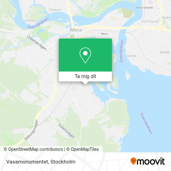 Vasamonumentet karta