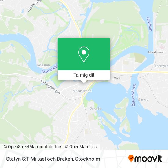 Statyn S:T Mikael och Draken karta