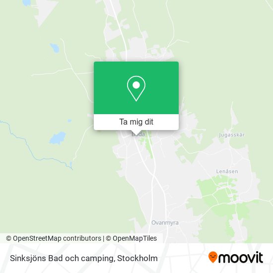 Sinksjöns Bad och camping karta