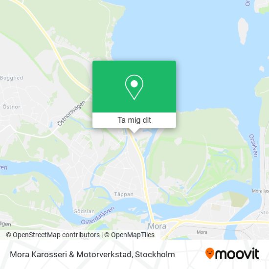 Mora Karosseri & Motorverkstad karta