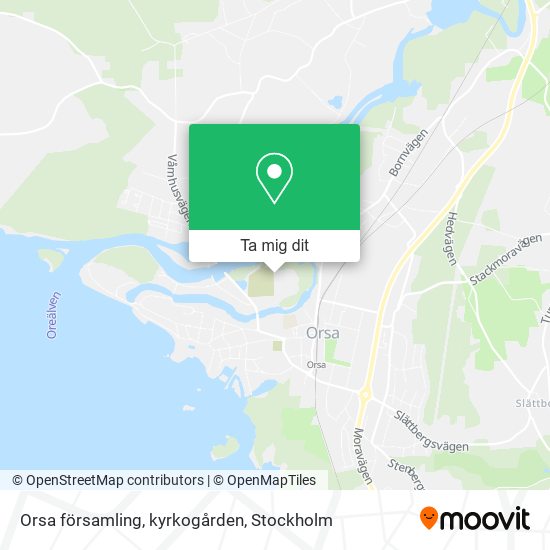 Orsa församling, kyrkogården karta