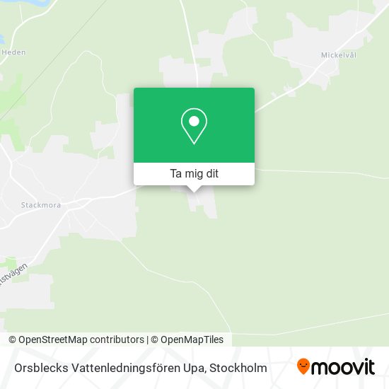 Orsblecks Vattenledningsfören Upa karta