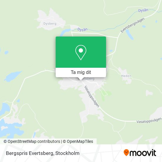 Bergspris Evertsberg karta
