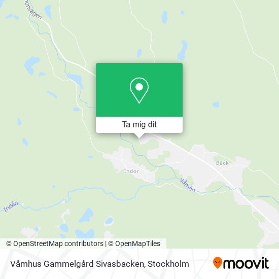 Våmhus Gammelgård Sivasbacken karta