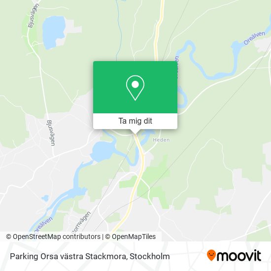 Parking Orsa västra Stackmora karta