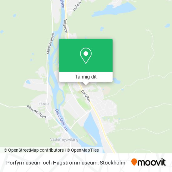 Porfyrmuseum och Hagströmmuseum karta