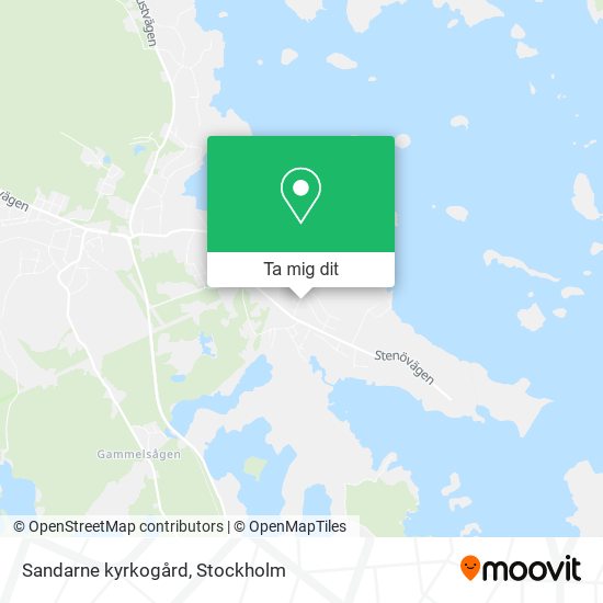 Sandarne kyrkogård karta