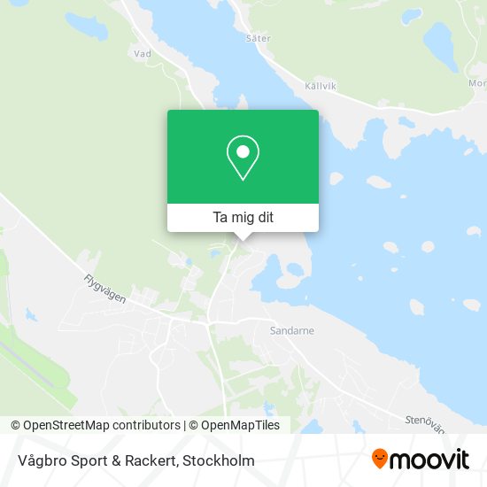 Vågbro Sport & Rackert karta