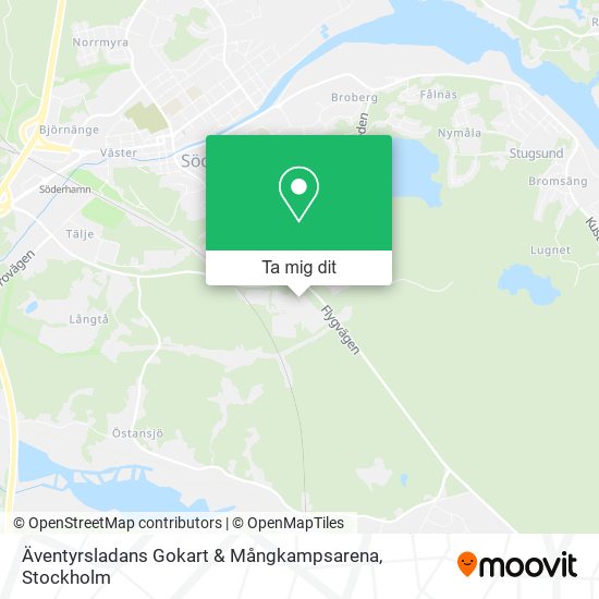 Äventyrsladans Gokart & Mångkampsarena karta