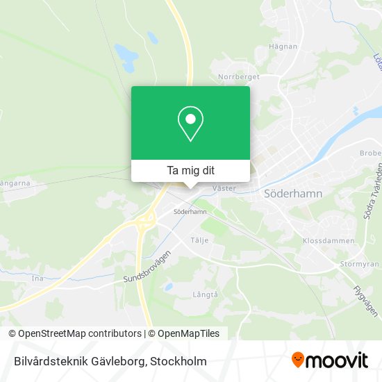 Bilvårdsteknik Gävleborg karta