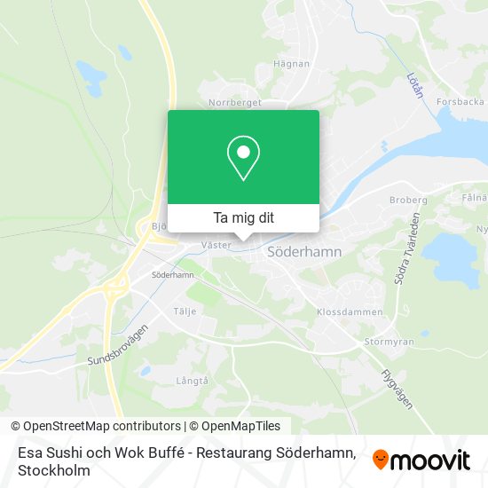 Esa Sushi och Wok Buffé - Restaurang Söderhamn karta