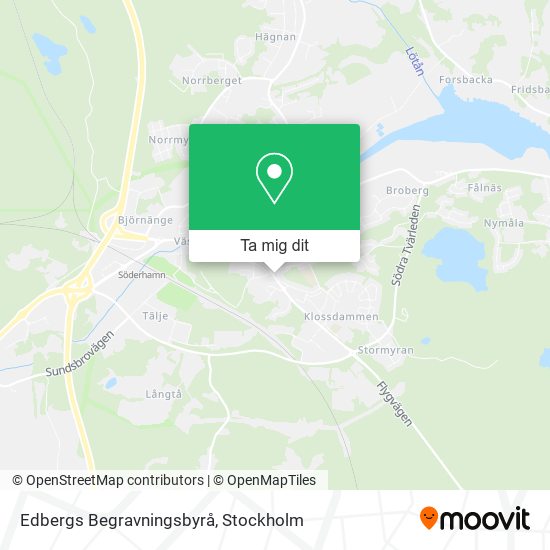 Edbergs Begravningsbyrå karta