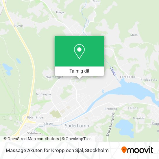 Massage Akuten för Kropp och Själ karta