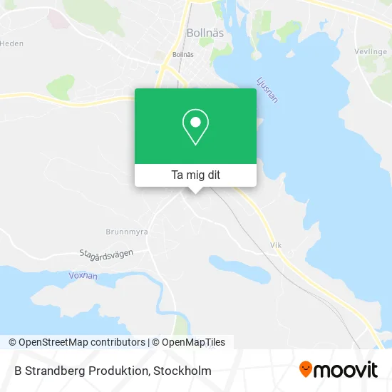 B Strandberg Produktion karta