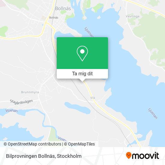 Bilprovningen Bollnäs karta