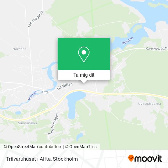 Trävaruhuset i Alfta karta