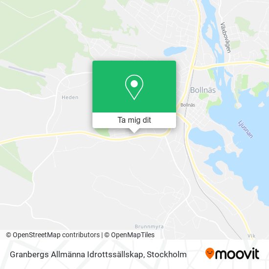 Granbergs Allmänna Idrottssällskap karta