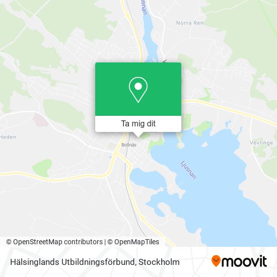 Hälsinglands Utbildningsförbund karta