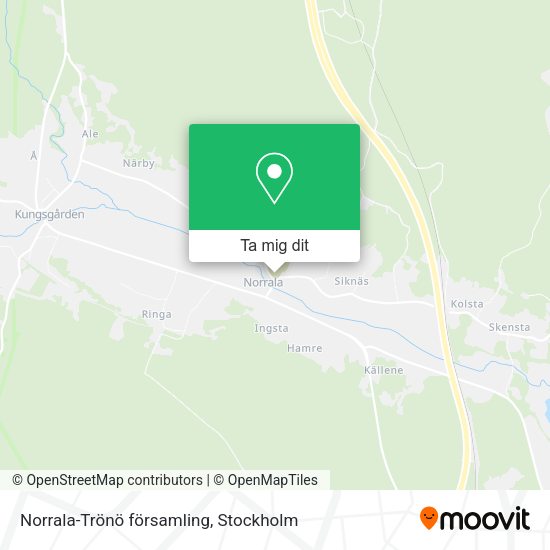 Norrala-Trönö församling karta