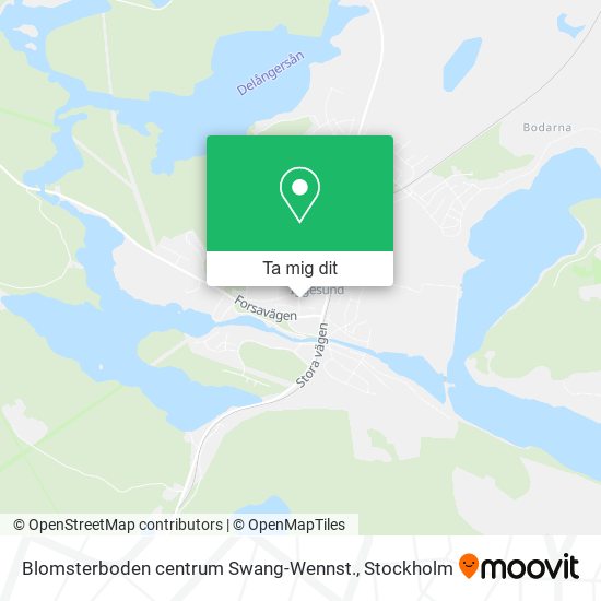Blomsterboden centrum Swang-Wennst. karta