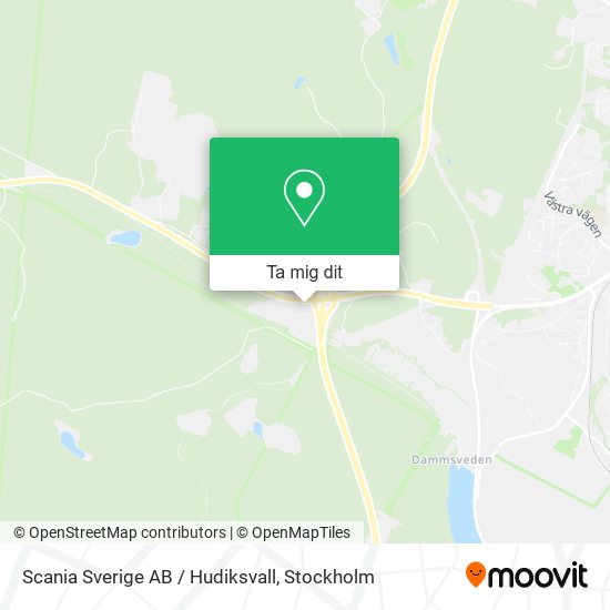 Scania Sverige AB / Hudiksvall karta