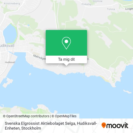 Svenska Elgrossist Aktiebolaget Selga, Hudiksvall-Enheten karta