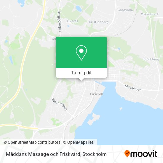 Måddans Massage och Friskvård karta
