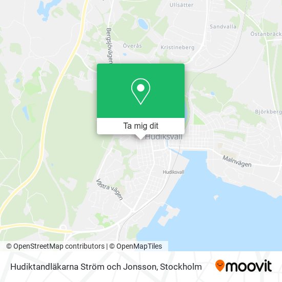Hudiktandläkarna Ström och Jonsson karta