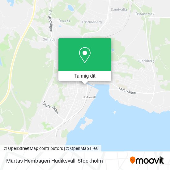 Märtas Hembageri Hudiksvall karta