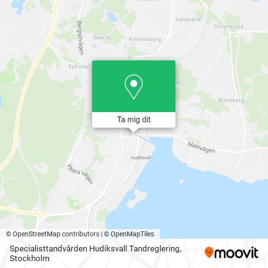 Specialisttandvården Hudiksvall Tandreglering karta