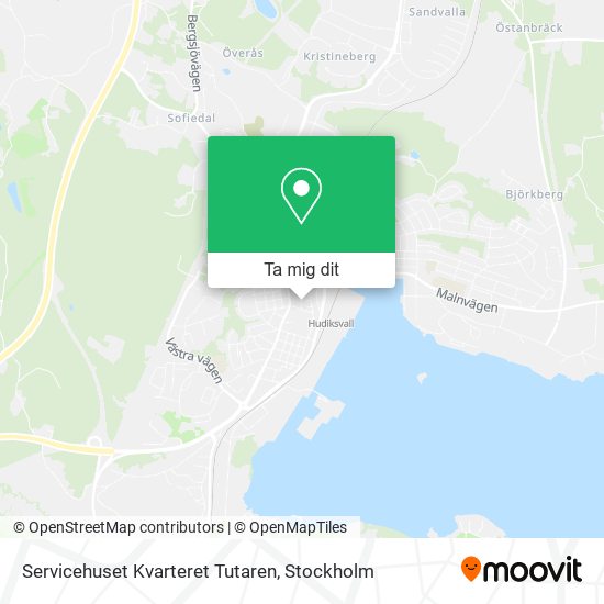 Servicehuset Kvarteret Tutaren karta