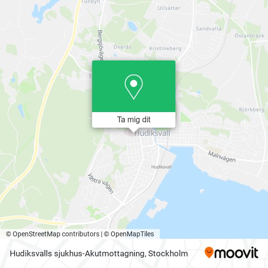 Hudiksvalls sjukhus-Akutmottagning karta