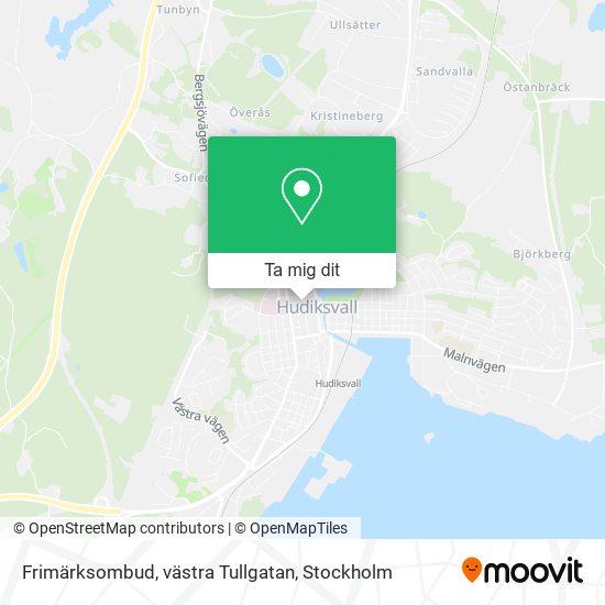 Frimärksombud, västra Tullgatan karta