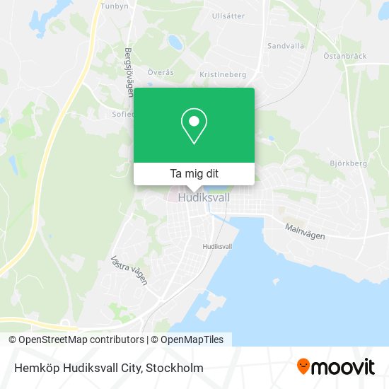 Hemköp Hudiksvall City karta