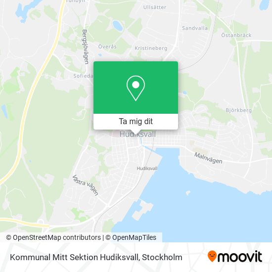 Kommunal Mitt Sektion Hudiksvall karta