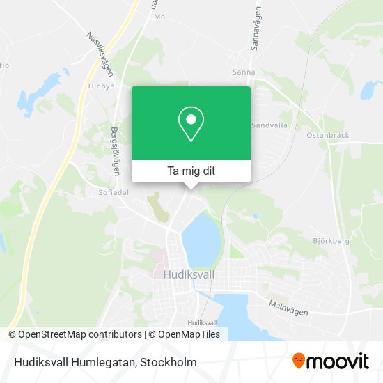 Hudiksvall Humlegatan karta